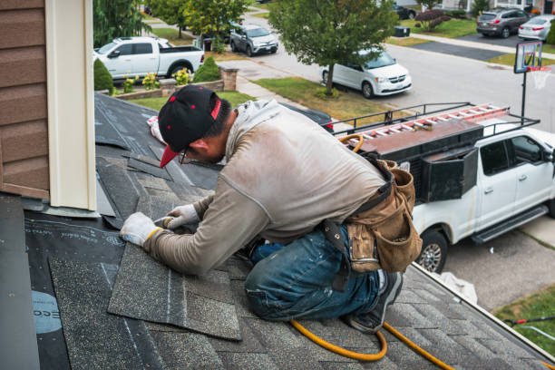 Professional Emergency Roof Repair technician working in Fries, VA